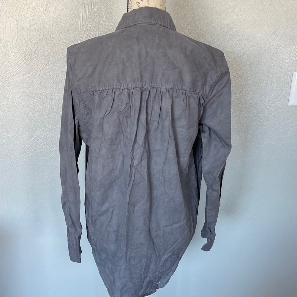 Universal Thread Gray Utility Button Front Shirt … - image 3